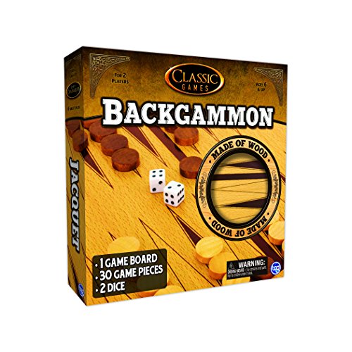  The Canadian Group Classic Games Wood Backgammon Set  Board & 30 Game Pieces