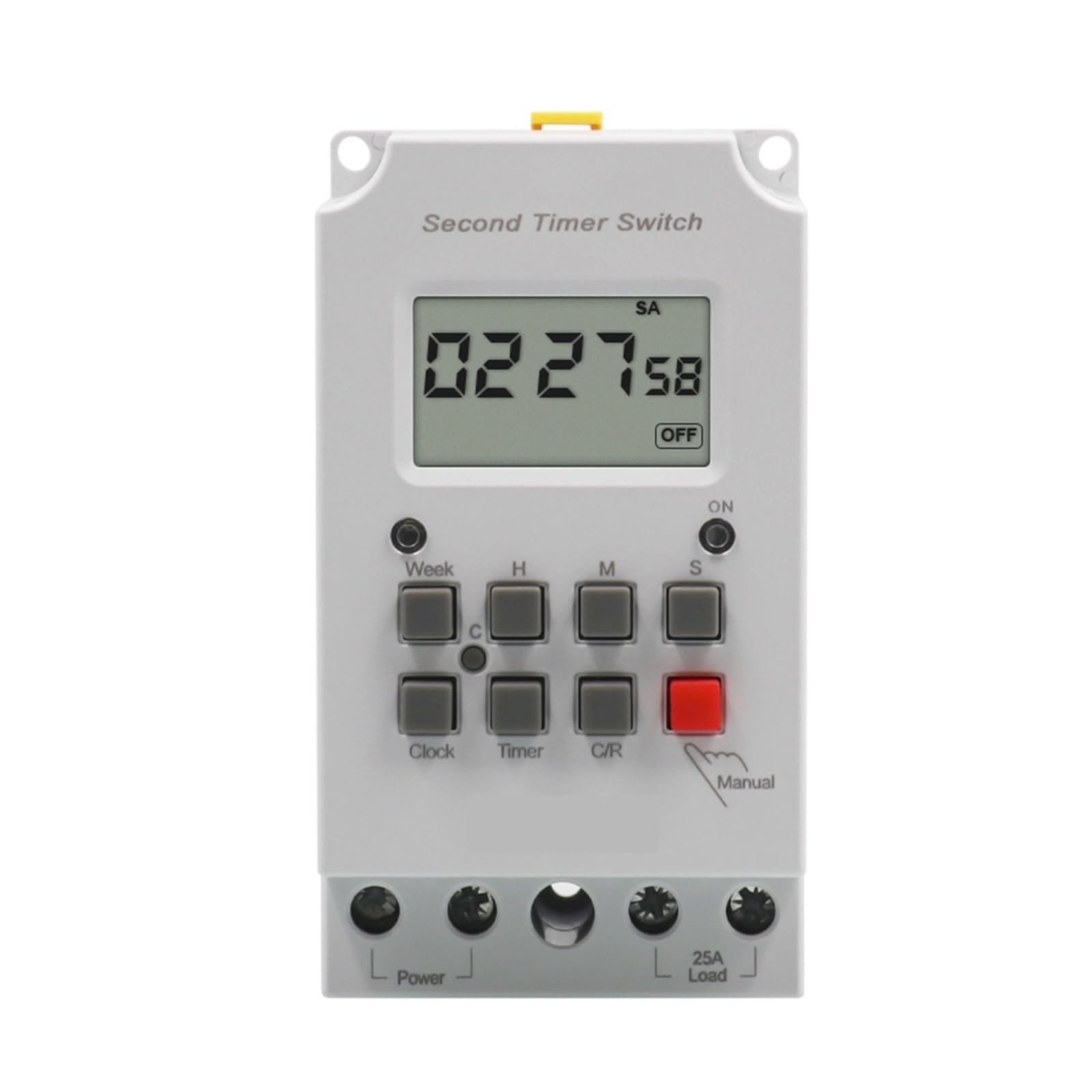 ZERVA 2 uds Interruptor de Tiempo Digital programable Diario semanal, 25A 30A 110V 220V AC Control de Temporizador en Miniatura for aparatos electrónicos (Size : 25A 6-36V)