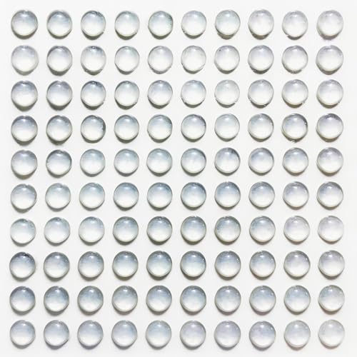 100 topes adhesivos de goma transparente, almohadillas parachoques, amortiguadores de ruido, para puertas, armarios, 9 mm de diámetro x 3 mm, transparente