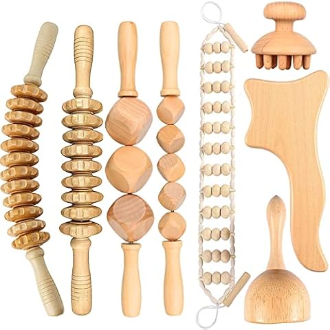 Juego de Herramientas de Masaje de Madera Glomeve 8 en 1 Cover