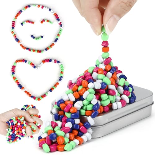 Bunte Magnetsteine 300g, Crack Magnet Fidget Stone für Anti Stress...