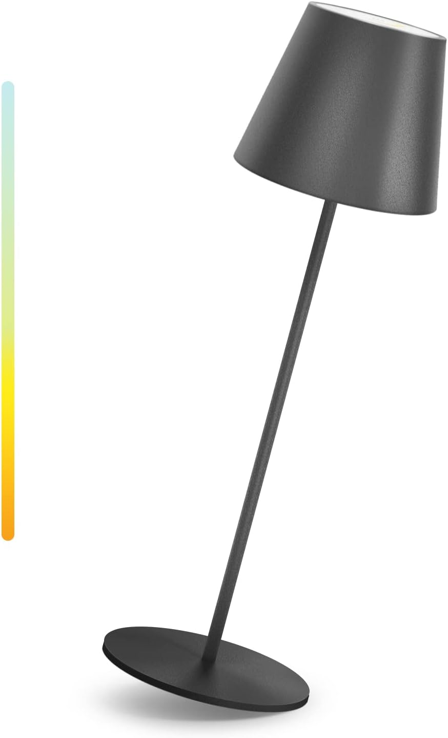 CJBIN 2er Set Tischlampen Gold - Touch Dimmbar, USB-aufladbar & Kabellos