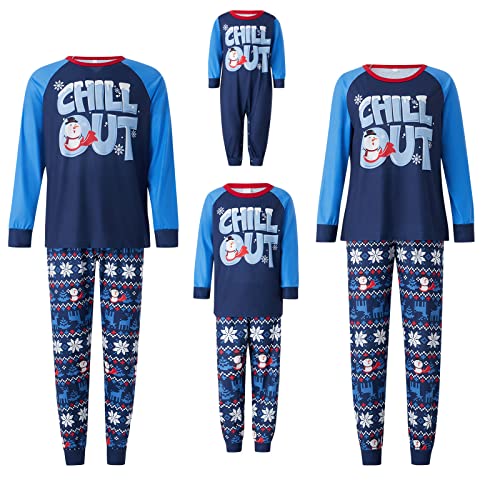 Nituyy Christmas Family Matching Pajamas Set Cute Santa Print Tops and Pants Pajama PJS Sets Sleepwear for Family