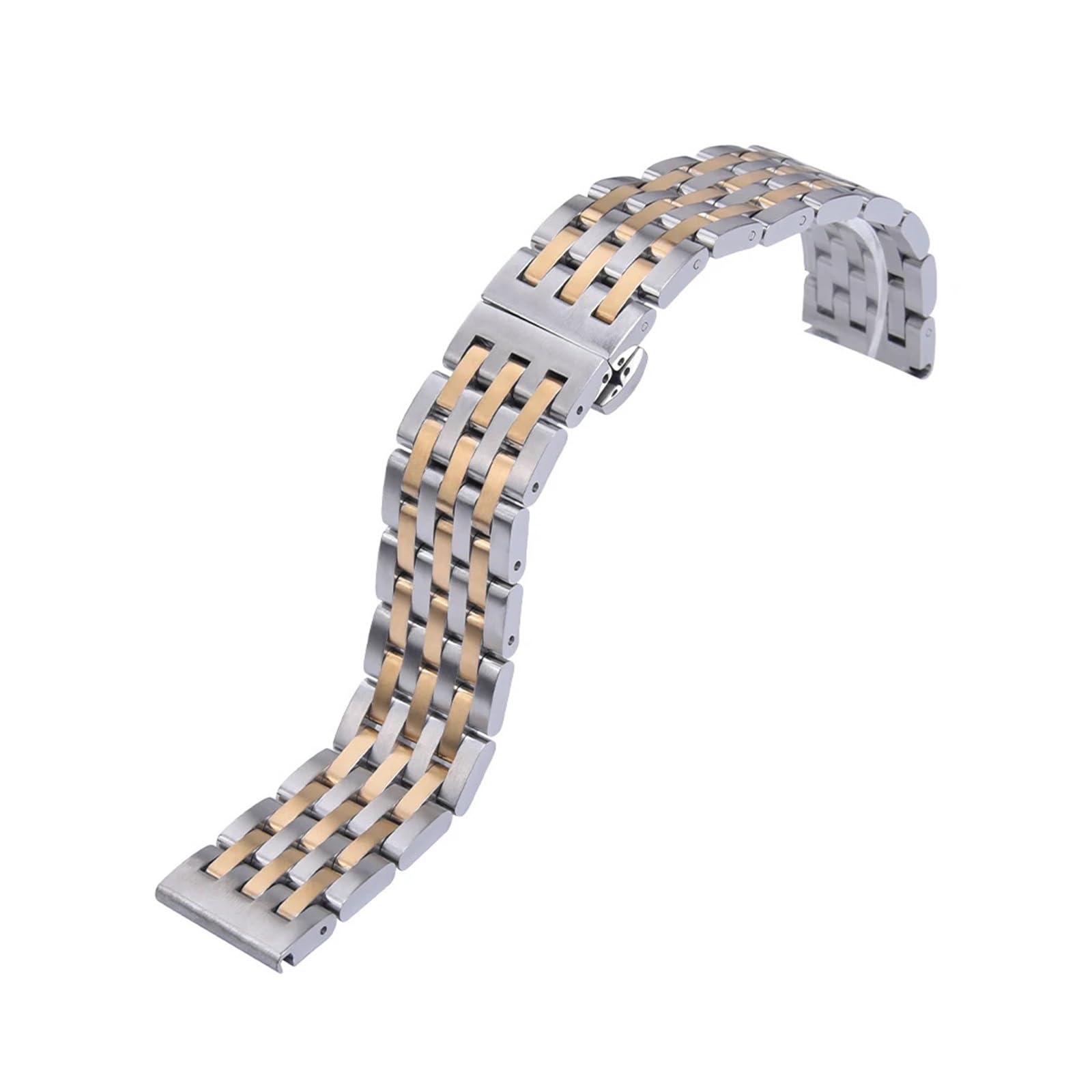 XILILHC Correa De Reloj Acero Inoxidable Con Interfaz Plana Duradera, Repuesto Hebilla Plegable Liberación Rápida 20mm Y 22mm