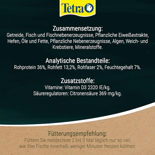 Tetra Pond Flakes - Fischfutter-Flocken für kleinere und junge Teichfische, für eine abwechslungsreiche und ausgewogene Ernährung, 1 L Dose