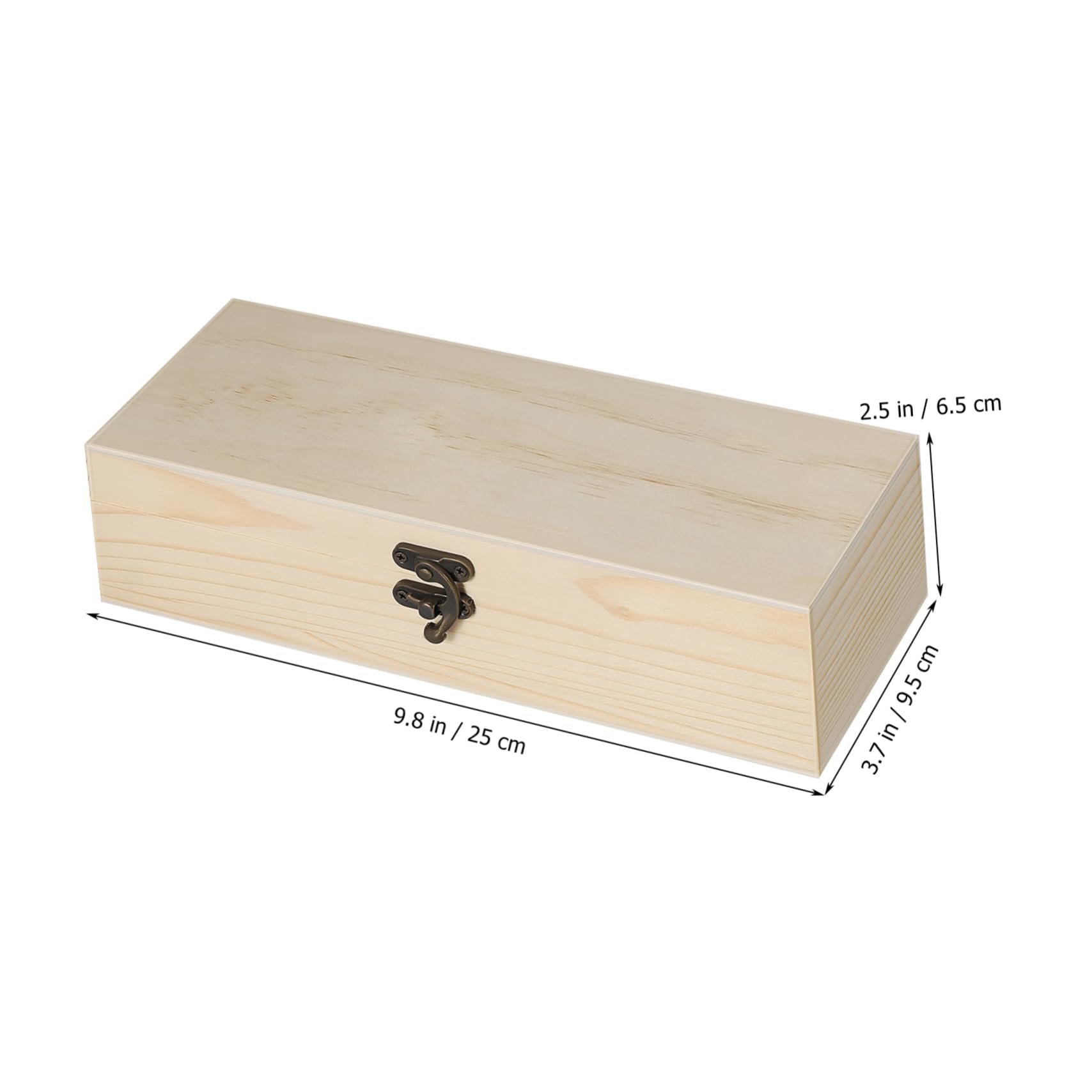 SHINEOFI Holzbox mit 4 Fächern und Klappdeckel 2 Stück Klein