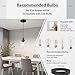 hansang 3 Pack Pendant Lights for Kitchen Island, Modern Black Hanging Light Fixture, 47Inches Island Lights, Adjustable Rope, Farmhouse Clear Glass, E26 Base, Bulbs Not Included
