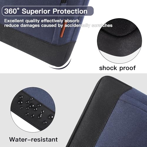 DOMISO 17-17.3 Inch Laptop Bag Business Briefcase Laptop Shoulder Bag for HP Pavilion 17/Dell Inspiron 17/Acer/ASUS, Blue4