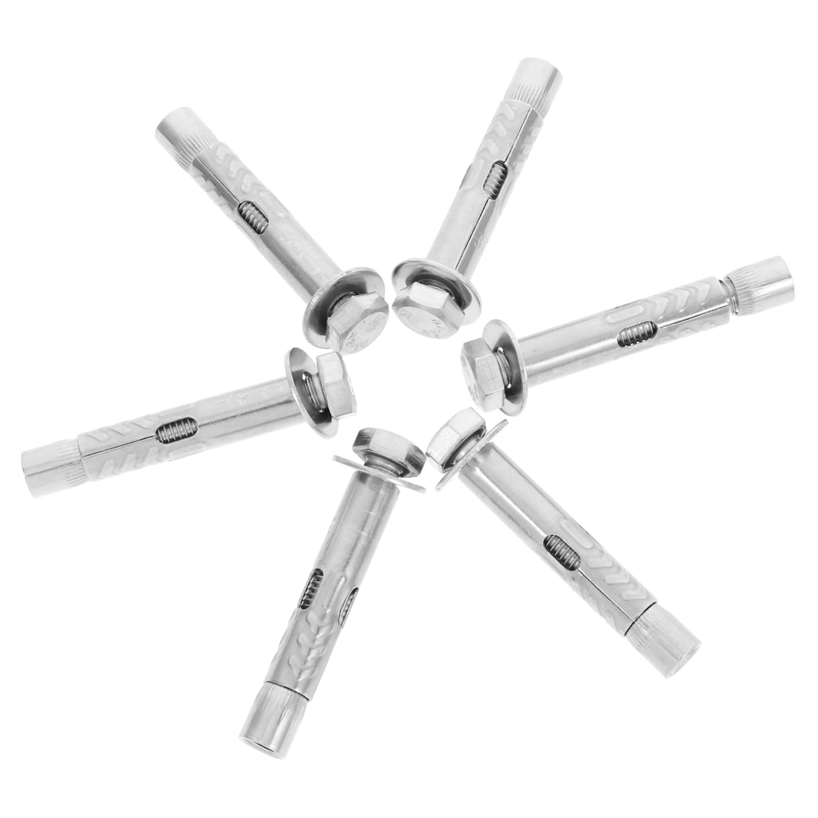 Alipis 6 Pack M8x60mm Expansion Screws Nuts Heavy Duty Anchor Bolts for Reliable Fixing