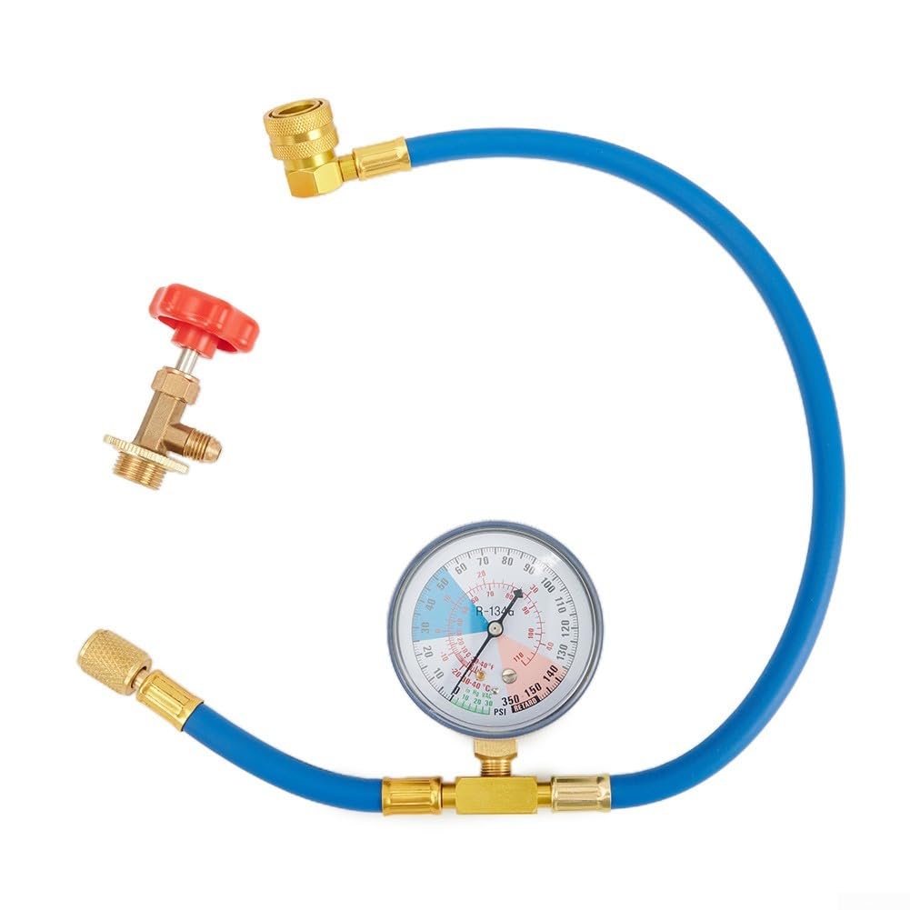 Tuyau de recharge pour climatisation, tuyau de charge R134A AC avec une boîte R-134a à visser et une connexion de port de service 1/4Sae