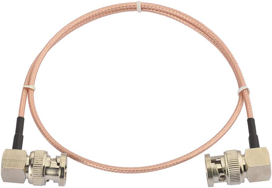Superbat HD/3G SDI Cable BNC Cable 75 ohm 20inch for Cameras and Video Equipment，Supports HD-SDI/3G-SDI Splitter 4k SDI Video Jumper (Both Right Angle,1Pcs)