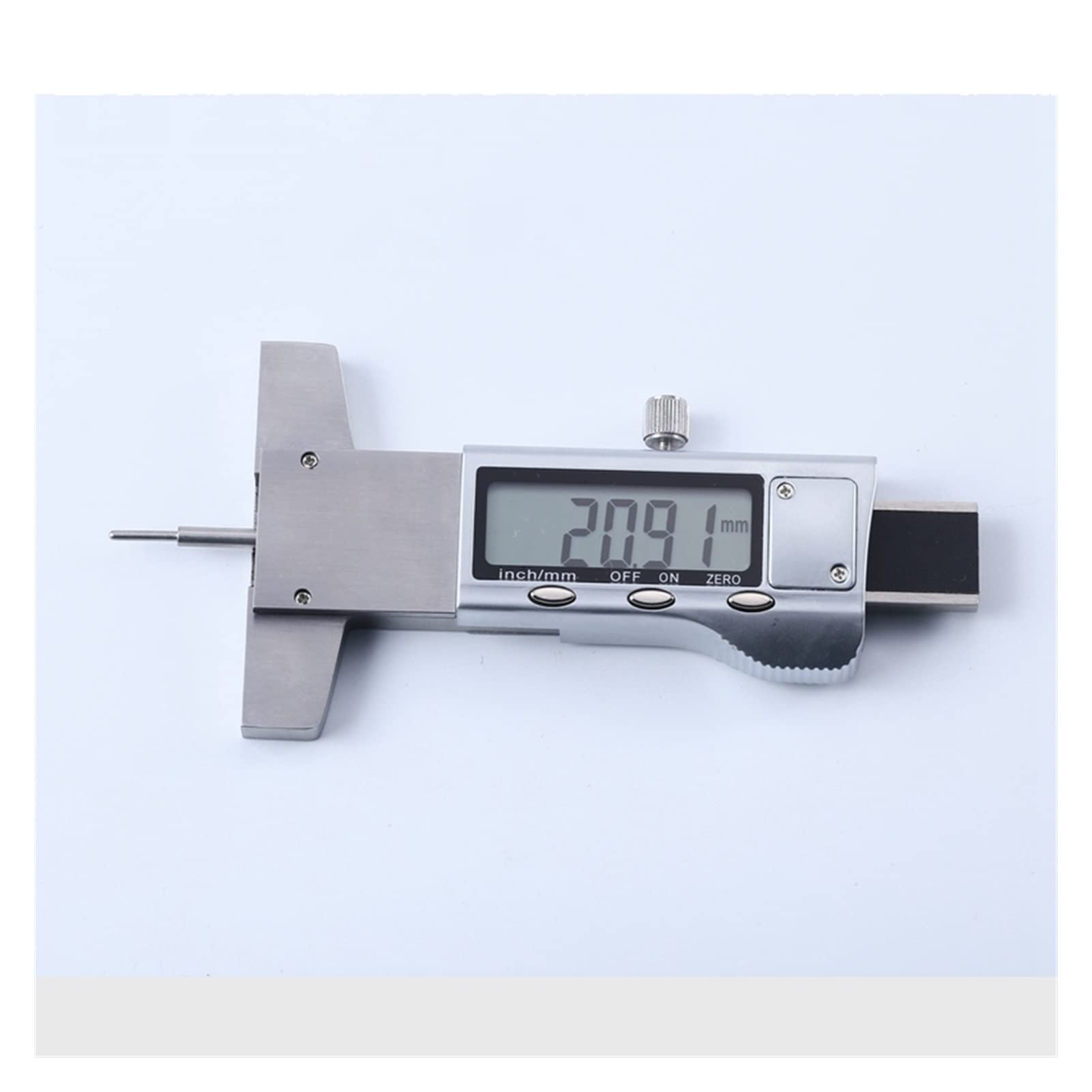0.01mm micrómetro digital 0-25mm LCD MEDIDA DE PROFUNDIDAD ELECTRÓNICA PISTA MEDIDA METAL MEDIDA CALGUA DE FIBRA DE CARBONO Instrumentos de medición de altura(Stainless steel)