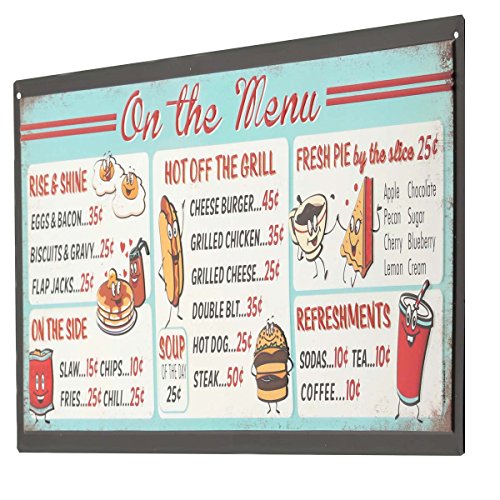 Open Road Brands On The Menu Board - Vintage Retro Metal Tin Signs - Great for Bar and Diner Art, Kitchen and Home Decor