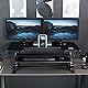 VIVO DESK-V000VL Höhenverstellbarer Stehtisch-Konverter, V-Serie, schnelles Sitzen zum Stehen, Tischplatte, Doppel-Monitorerhöhung, Arbeitsplatz, Schwarz, 106,7 cm