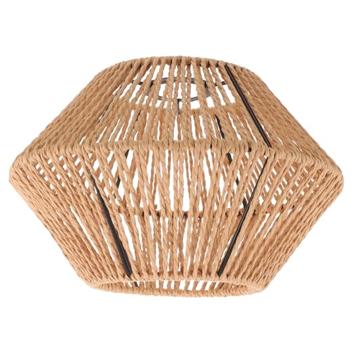 CTIRCHIU 竹製手編みランプシェード ペンダントライト用 軽量丈夫 和風装飾 照明カバー 吊り下げランプ対応 伝統的な農家風デザイン