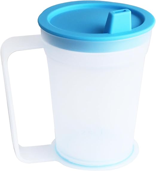 PEPE Mobility - Sippy Cup for Adults Non Spill, Two Handled Mug with Lid, Hospital Cups, Drinking Spout, Parkinsons Mug
