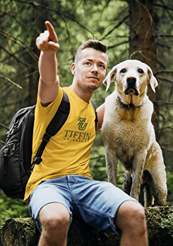 CreateMyTee | Tiffin University Stacked Text T-Shirt3