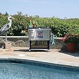 Tommy Bahama - 100 Qt Stainless Steel Rolling Party Cooler - 130 Can Capacity