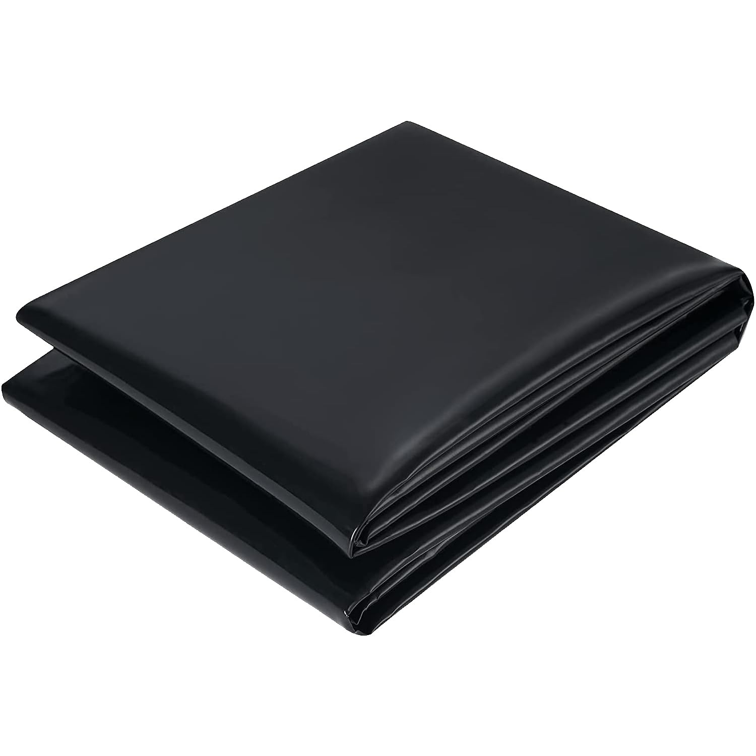 TEOV 2m x 2m Pond Liners Cut Black HDPE UV and Weather Resistant Swimming Pool Film Tarpaulin Black for Koi Ponds, Streams Fountains and Garden Waterfall Thickness 0.4mm