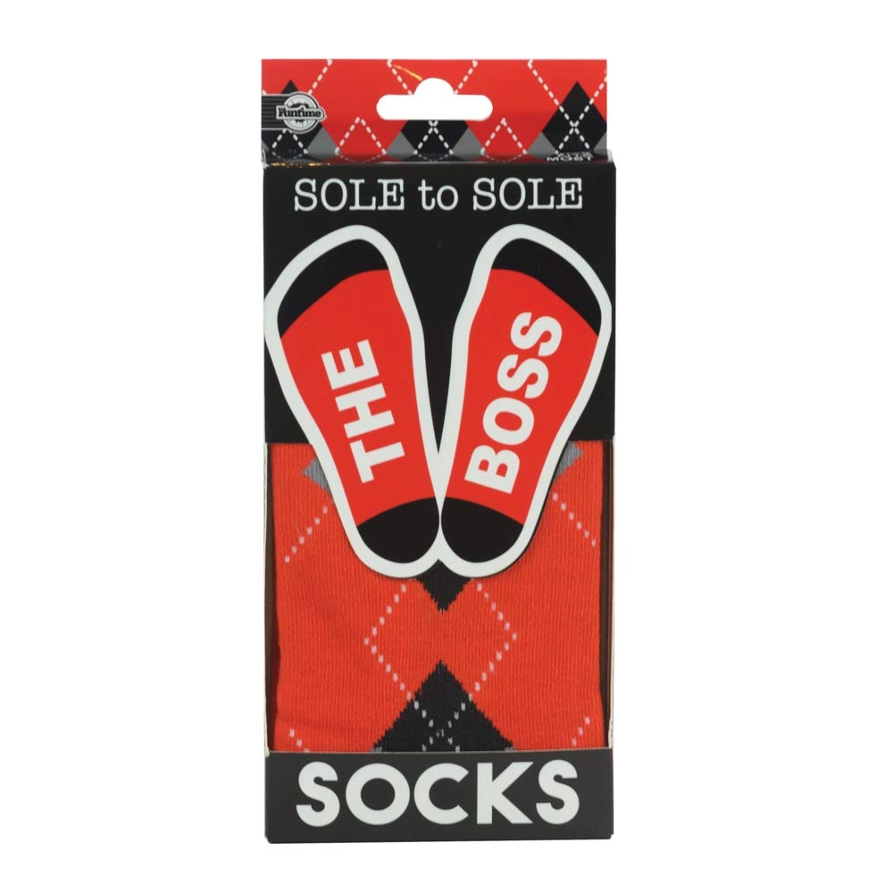Sole to Sole The Boss Socks Novelty Work Fathers Day Grandad Christmas Birthday Present