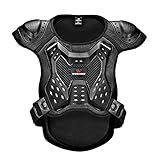 WOSAWE Motorrad Schutz Jacke für Erwachsene, Brustpanzer Racing Guard Rückenprotektoren Schutzausrüstung für Riding Skating Roller Skifahren Snowboard (07 Schwarz, L)