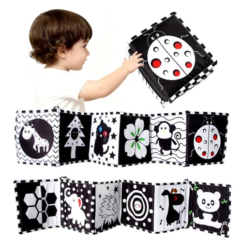 Wanheart Libro a contrasto per neonati – Libro in tessuto