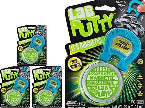 JA-RU Lab Putty Magnetic Slime with Magnet & Tin Container 9575-3p