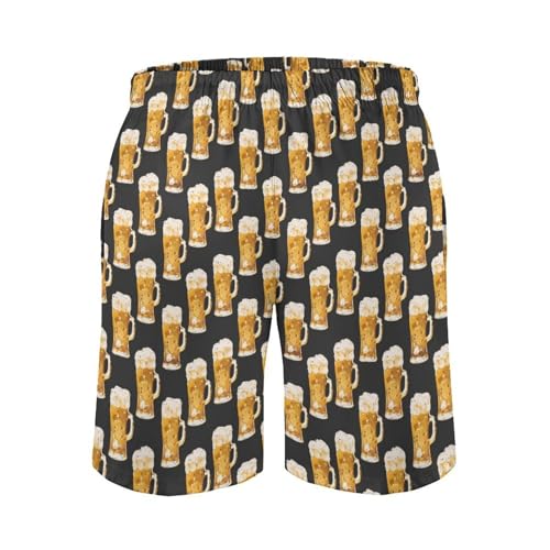 Beer Mugs Mens Swim Trunks Quick Dry Beach Swimming Shorts with Mesh Lining and Pockets4