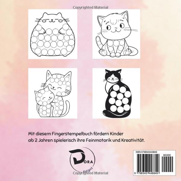 Mein erstes Fingerstempelbuch für Kinder ab 2 Jahren – Kreatives Stempelspaß zur Förderung der Feinmotorik: Lustige und süsse Katzen