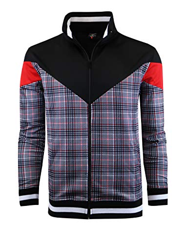 Image of SCREENSHOT-TRACK JACKET Mens Urban Hip Hop Premium Track Jacket - Slim Fit Side Taping Sportswear Urbanwear Streetwear Top