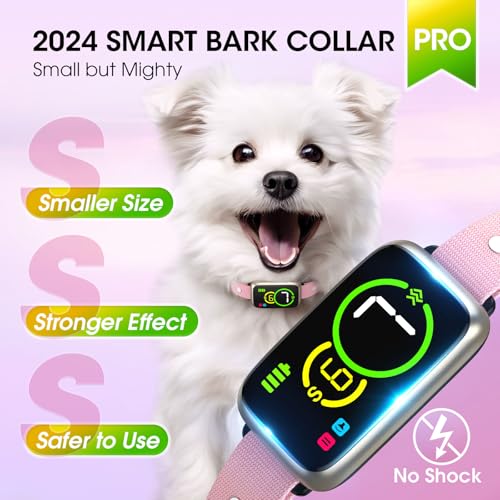 Dog-Bark-Collar-Automatic-Bark-Collar-for-Small-Medium-Dogs-Safe-Humane-No-Shock-Bark-Collar-Effective-Rechargeable-Smart-Bark-Collar-with-7-Adjustable-Sensitivity-Beep-Vibration