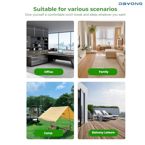 دايونغ كرسي هزاز زيرو جرافيتي مع وسادة، كرسي استرخاء خارجي مع حامل اكواب قابل للفصل ووسادة، كرسي استرخاء محمول قابل للطي للتخييم والفناء وحمام السباحة (رمادي)