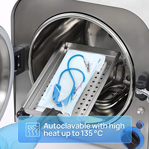 Jmu 10 Pcs Dental Bib Clips Autoclavable, Bib Holders Clips Widen Silicone Strap Individually Wrapped (1 Per Bag, Blue) #TOP2