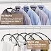 Ergonomic Curved Plastic Hangers 50pack - No Shoulder Bump Design, Non-Slip Grip for Delicate Fabrics, Heavy Duty Clothes Hangers, Holds Up to 11lbs - Ideal for Silk, Coats & Winter Wear(Black)