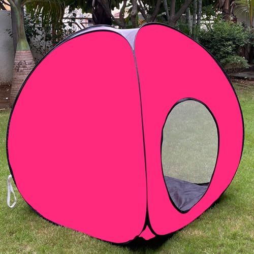 Image of Play House Foldable One Side Round Tent House for Kids Lightweight and Portable |Foldable Tent House for Kids Activity Indoor Outdoor |Play Tent House for Multi Purpose| Play Tent House (Pink-2)
