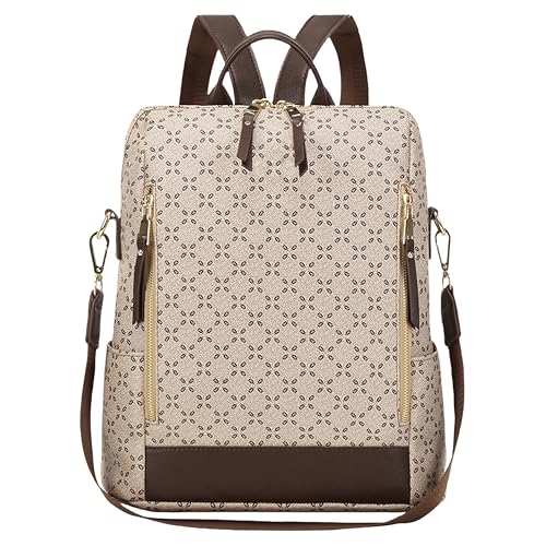 Mochila Feminina Viagem Bolsa Feminina De Grande Capacidade Impermeável E Resistente Carteira Casual PVC Flor Padrão