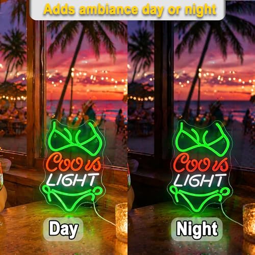 Panneau néon LED vert Crs Light décoratif avec alimentation USB - 7