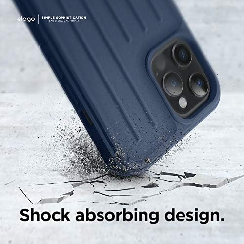 elago Protective Armor Case Compatible with iPhone 12 Pro Max [Navy Blue] - Shock Absorbing Design, Durable TPU, Wireless Charging Supported [US Patent Registered]