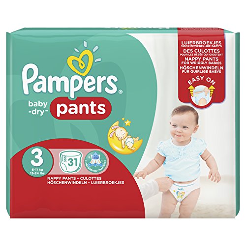 Pampers Baby Dry Pants - Pañales (talla 3, 6-11 kg, 31 unidades)