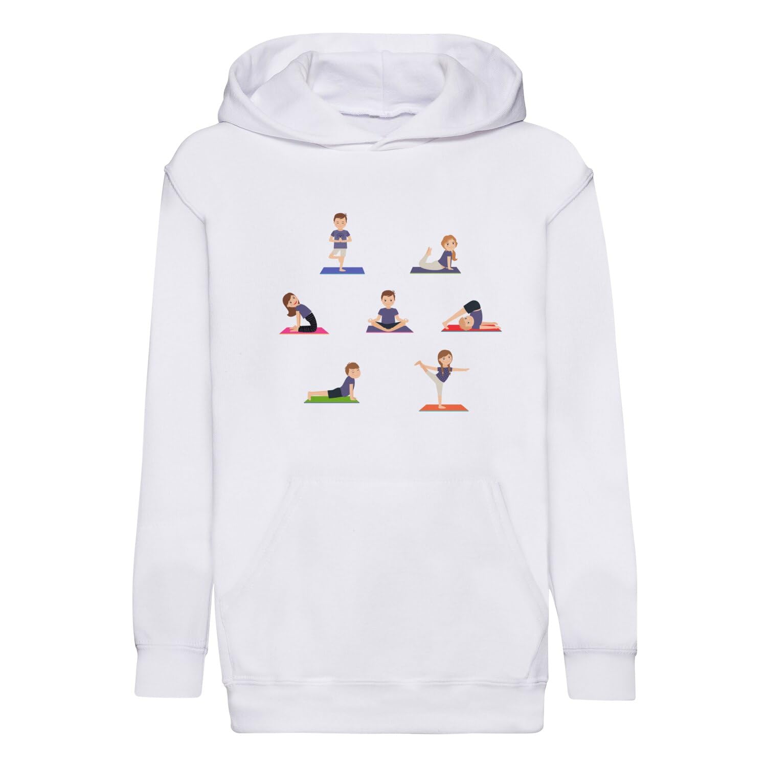Sweat à capuche enfant yoga finition premium postures de Hatha