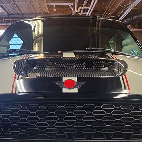 Kojem Mini Cooper Hood Scoop Compatible With 2007-2013 Mini Cooper S R55 R56 R57 R58 R59 Air Intake Vent Carbon Fiber Printing #TOP4