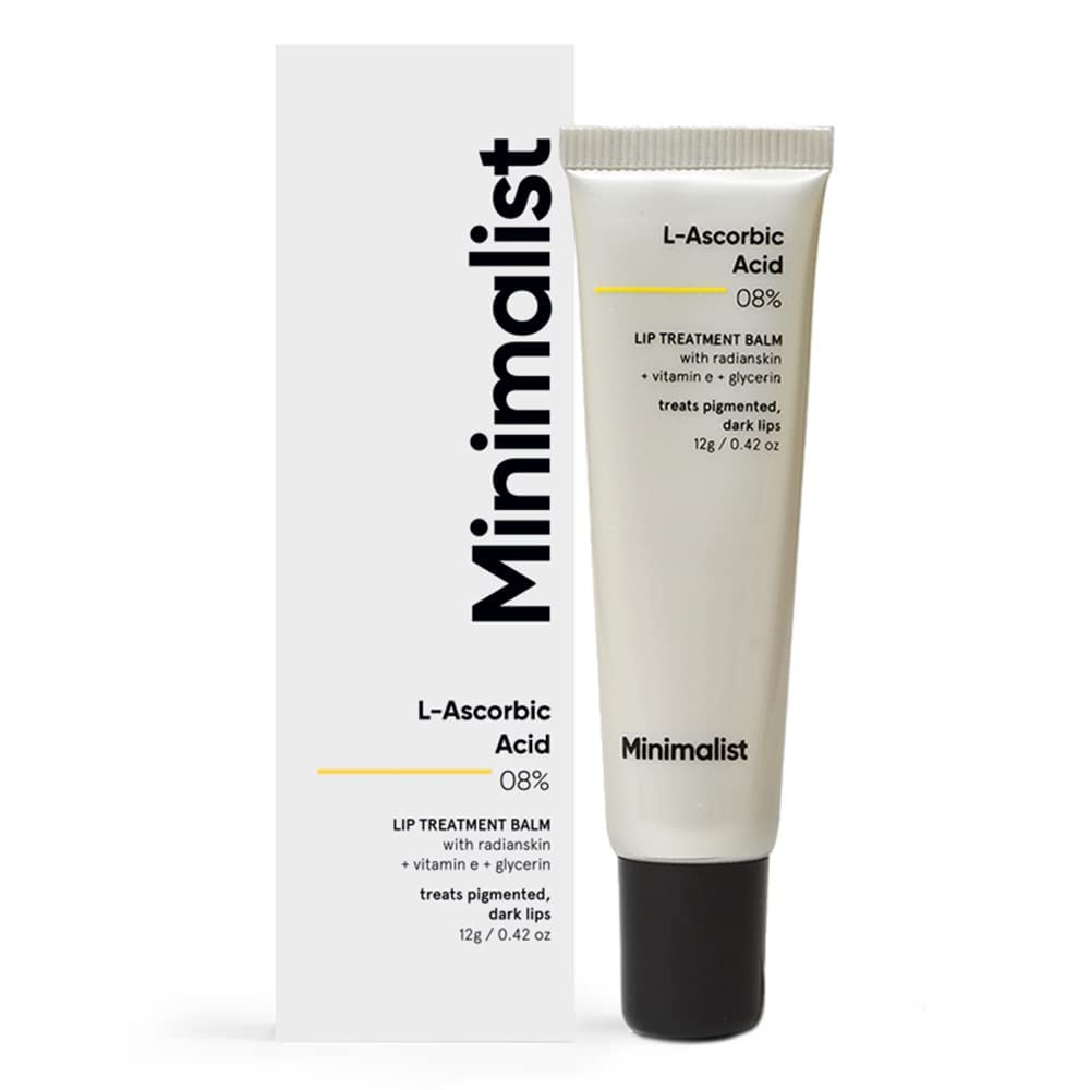 Amazon.com : Plotz Minimalist 8% L-Ascorbic Acid Lip Treatment Balm with  Vitamin E, Radianskin & Glycerine for Pigmented & Dark Lips