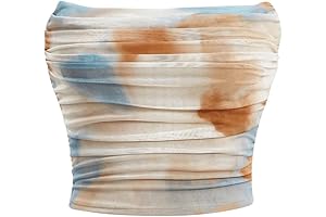 Women's Tie Dye Mesh Strapless Bandeau