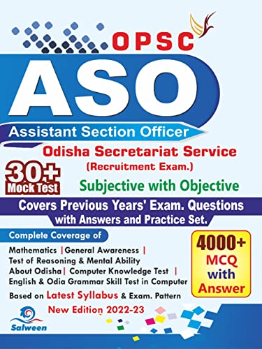 Image of OPSC ASO Odisha Secretariat Servies (Subjective with Objective 10000+ MCQ with answer