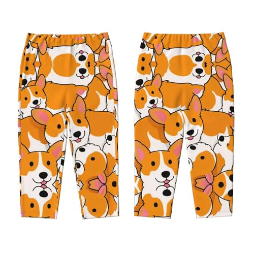Pajama Pants Pajama Bottoms with Elastic Waistband Sleepwear Lounge PantsCute Animal Dogs3