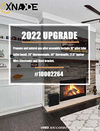 Xinaxde 10002264 Propane & Natural Gas Fireplace Pilot Assembly Replacement Of Hht Majestic & Vc Ng Pilot Assembly For Fireplaces #TOP4