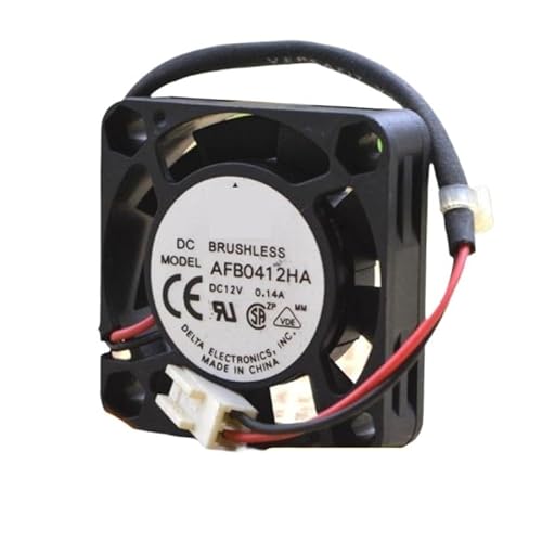 ZFFYGFE Ventilador de 40 mm para Delta AFB0412HA-R00 F00 40x40x10 12 V 0,14 A Doble Bola 6000 RPM 6,9 CFM refrigeración silenciosa(2wire)