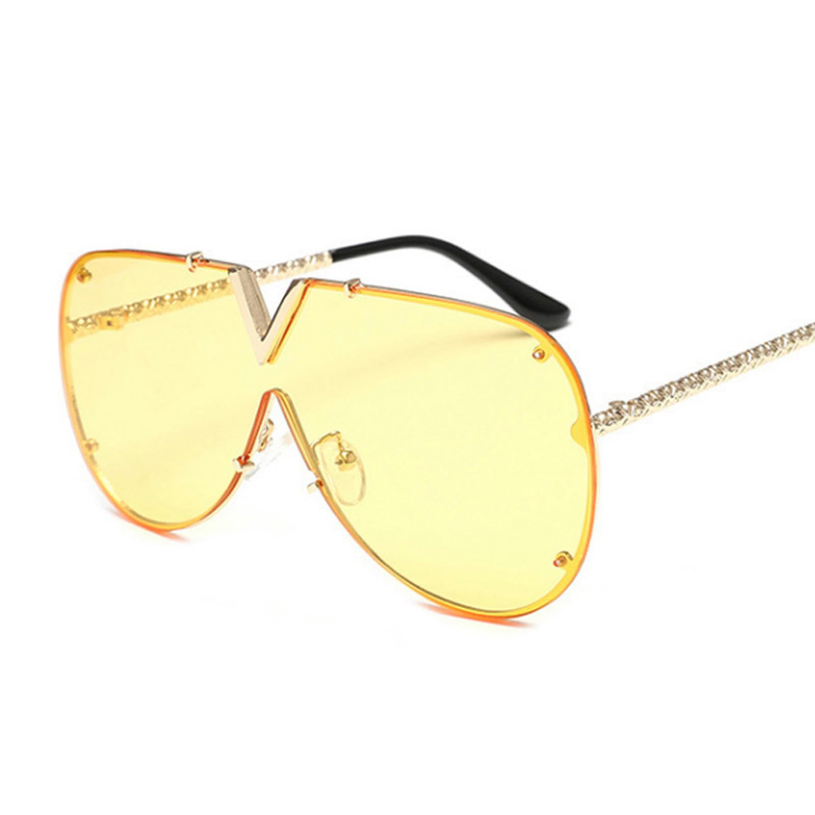 NOGRAX Okulary oversize okulary przeciwsłoneczne mężczyźni kobiety vintage gradient luksusowe metalowe okulary przeciwsłoneczne męskie damskie jedna soczewka