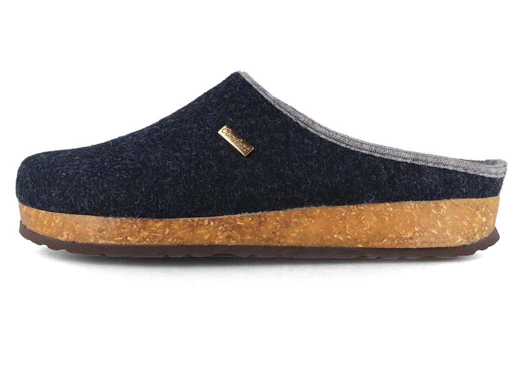 Herren Hausschuhe Komfort mit Kork-Fußbett Filz-Pantoffeln Clogs vegan