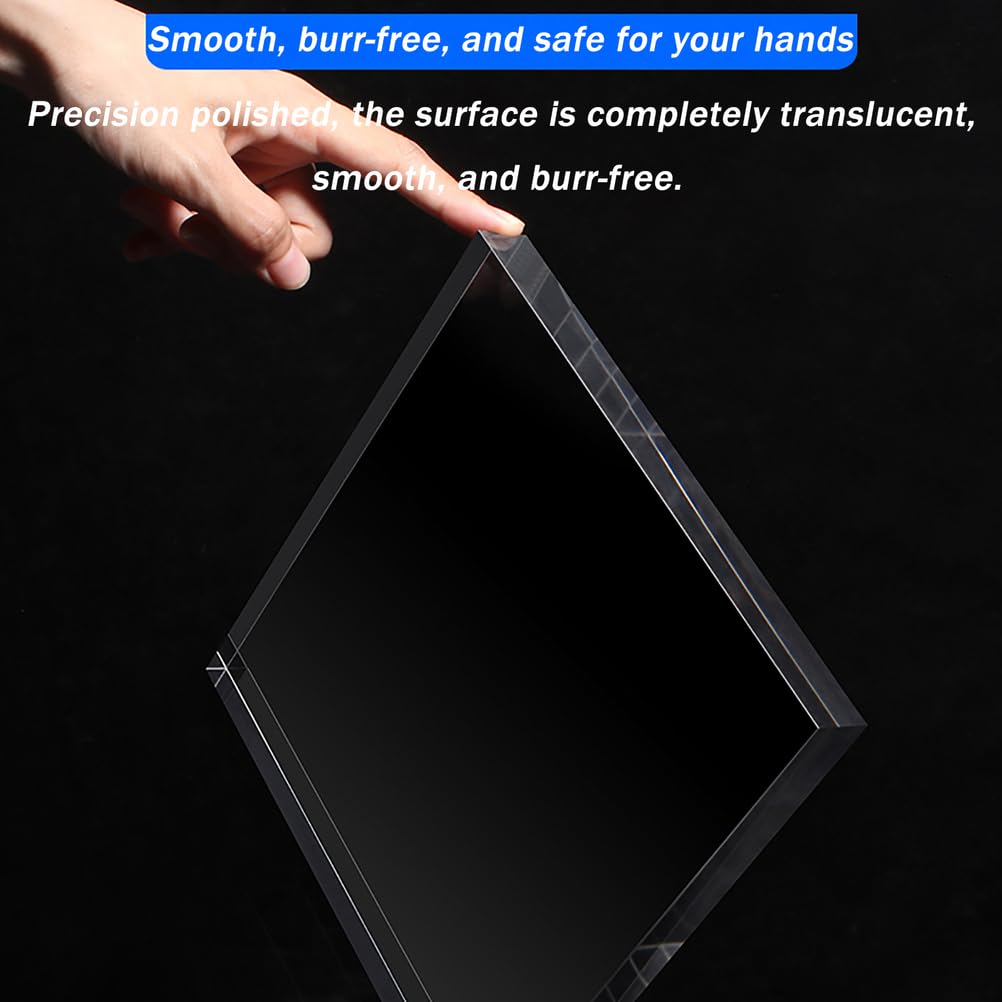 Bloc d'Affichage en Acrylique 297x219mm Support Transparent Socle Présentoir pour Figurines Statues Modèles Œuvres d'art Artisanat Présentation Support Solide et Durable,297x210x25mm